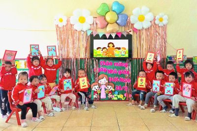 Trường mầm Non Mỹ Thịnh, Phường Mỹ Lộc tổ chức các hoạt động chào mừng ngày nhà giáo Việt  Nam