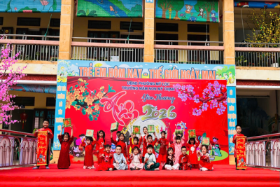 Trường mầm non Mỹ Thịnh tổ chức chương trình “Xuân yêu thương 2026”