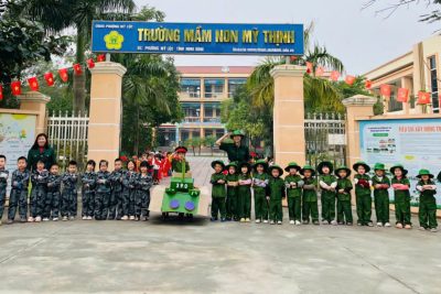 Một số hoạt động Chào mừng ngày thành lập Quân đội nhân dân Việt Nam 22/12 của các con học sinh trường mầm non Mỹ Thịnh